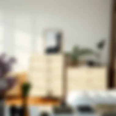 Minimalist Dresser in Modern Design Minimalist dresser in a modern bedroom setting