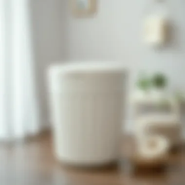 Functional Waste Basket with Lid Functional waste basket with a lid for enhanced hygiene