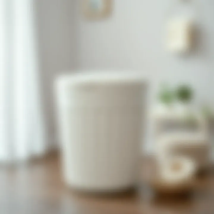 Functional Waste Basket with Lid Functional waste basket with a lid for enhanced hygiene