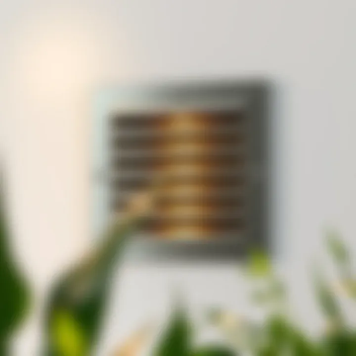 Elegant stainless steel wall vent cover enhancing modern decor