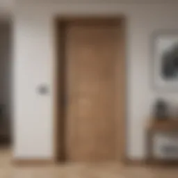 Elegant wooden interior door with modern design