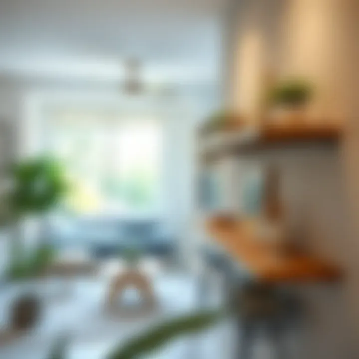 Installation of wire shelf brackets in a modern home