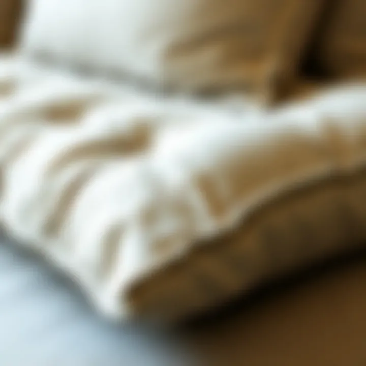 Close-up of luxurious fabric textures for cushions