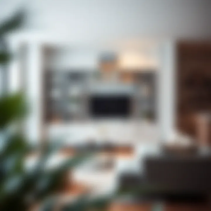 Kallax Shelves in a Modern Living Room Kallax shelves in a modern living room