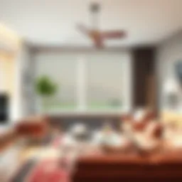 Elegant living room featuring stylish 35 x 82 blinds