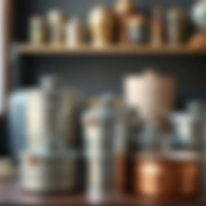 Design Diversity in Metal Containers Variety of metal containers showcasing design options