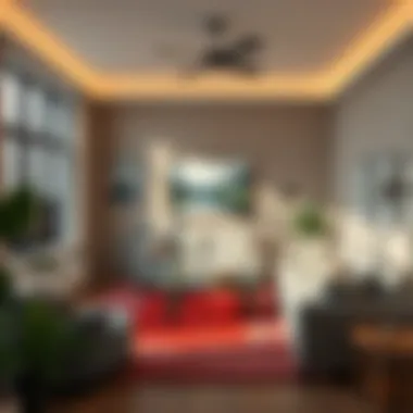 Creative Living Space Design An example of a creatively designed living space using a 2D layout planner.