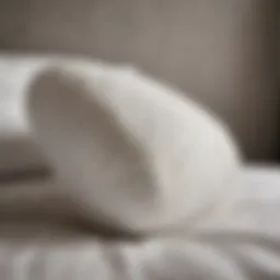 Ergonomically designed curved foam pillow showcasing its unique contour