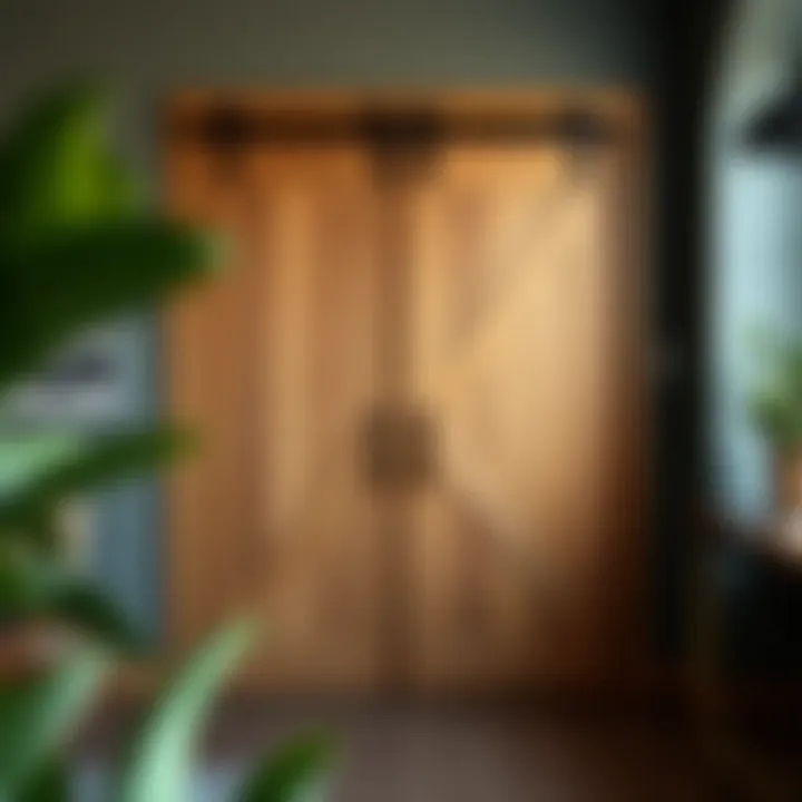 Custom-Designed Barn Door with Unique Materials Custom-designed barn door with unique materials