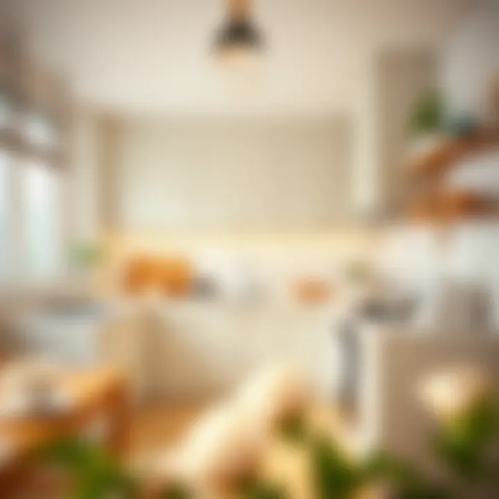 Brightly lit small kitchen with aesthetic appeal