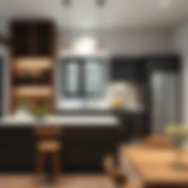 Stylish small kitchen with minimalist design