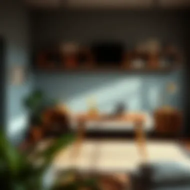 Functional Design: A 3 Feet High Table in a Workspace 3 feet high table in a cozy workspace setup