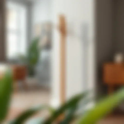 Elegant wooden coat rack with minimalist design