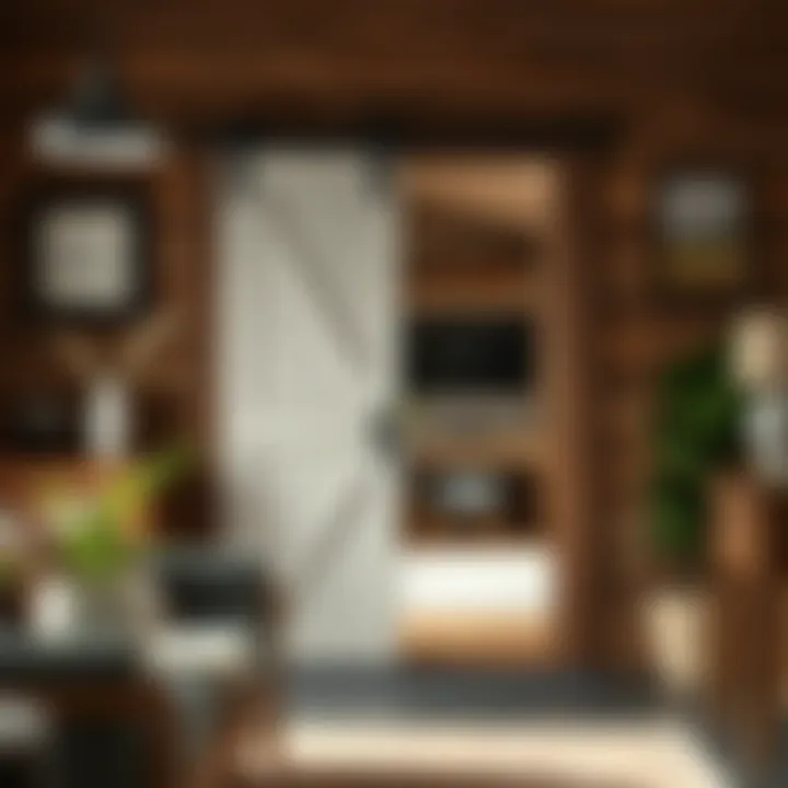 Elegant Barn Door in Rustic Setting Elegant barn door enhancing a rustic interior