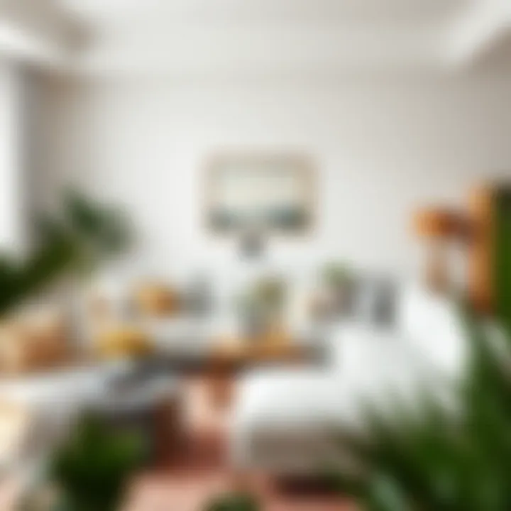 Cozy living area featuring a light grey sectional sofa with stylish decor