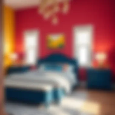 Vibrant Colors for a Stylish Bedroom Stylish queen bedroom set showcasing vibrant colors