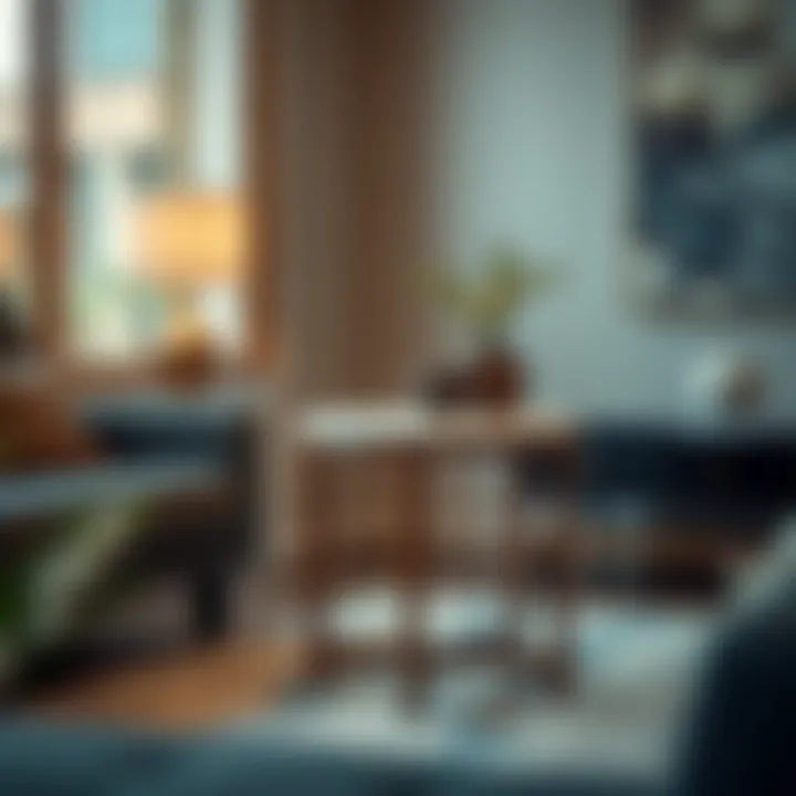 Elegant tall end table with a modern design