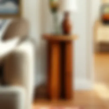 Rustic tall end table made from reclaimed wood