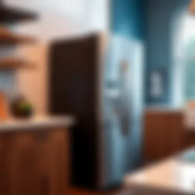 Showcasing a modern almost new refrigerator with sleek design