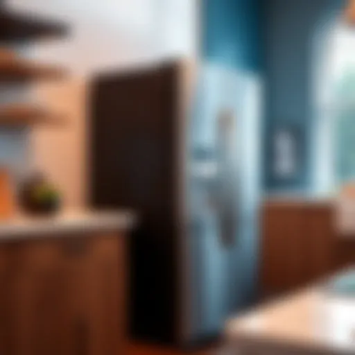 Sleek and Functional: Almost New Refrigerators Showcasing a modern almost new refrigerator with sleek design