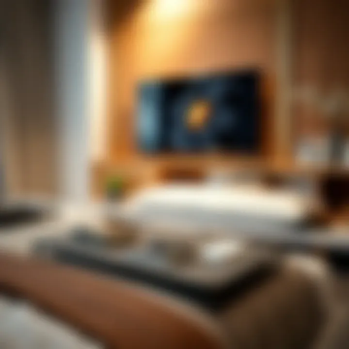 Stylish metal bed TV tray showcasing modern design