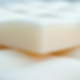 Close-up view of gel foam pad texture