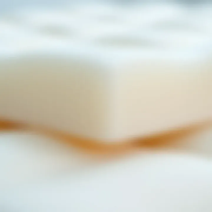 Close-up view of gel foam pad texture