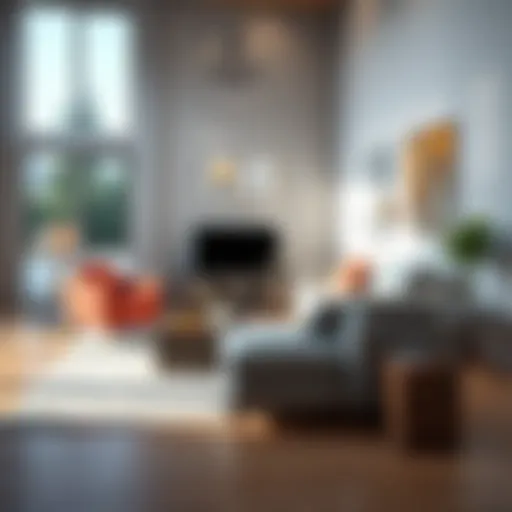 Elegant living room showcasing big lots furniture