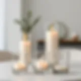 Elegant bulk glass cylinder candle holders showcasing minimalist design