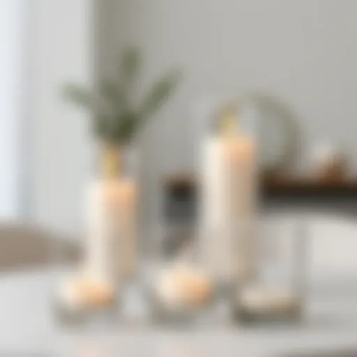 Elegant bulk glass cylinder candle holders showcasing minimalist design