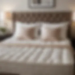 Luxurious California queen mattress topper on a bed
