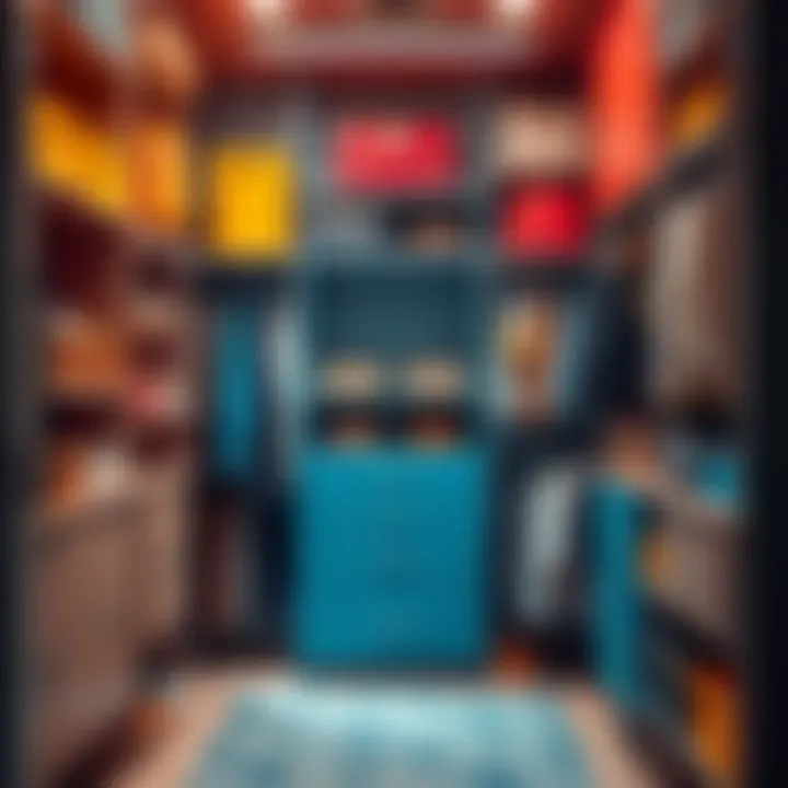 Visually Appealing Color-Coded Closet Organization Color-coded closet system enhancing visual appeal