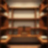 Stylish Wooden Shelves for Closet Organization Elegant closet organization system with wooden shelves