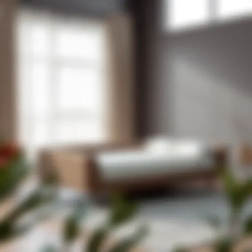 Elegant day bed with plush mattress in a modern setting