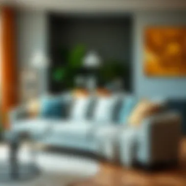 Comfort and Style in Fabric Sofas Cozy fabric sofa in a modern living room setting