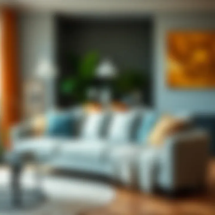 Comfort and Style in Fabric Sofas Cozy fabric sofa in a modern living room setting