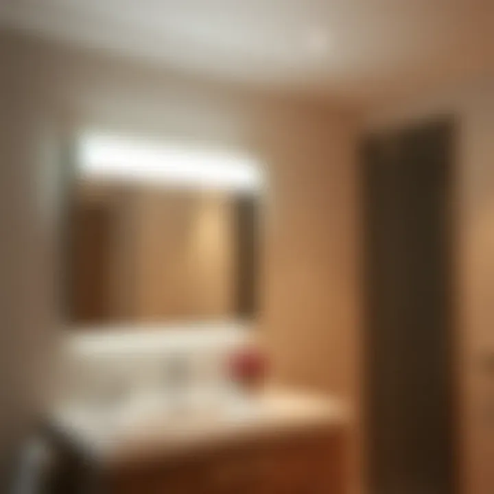 Elegant 36 inch lighted medicine cabinet design in a modern bathroom