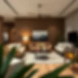 Contemporary living room showcasing elegant furniture arrangements