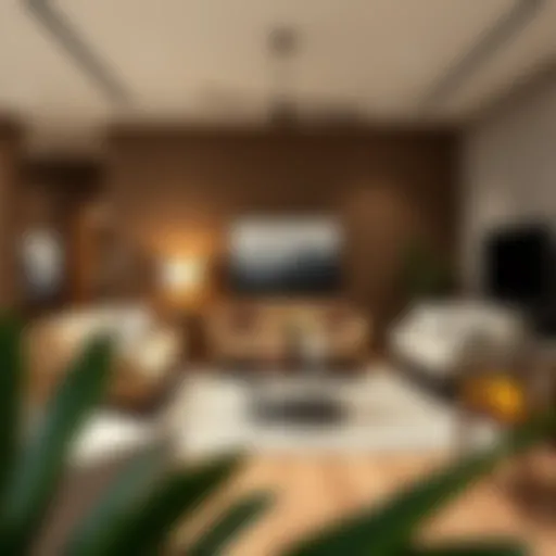 Contemporary living room showcasing elegant furniture arrangements