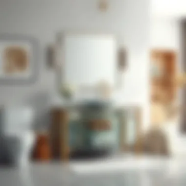 Elegant glass vanity set in a modern bathroom setting