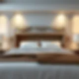 Elegant headboard design with hidden storage compartments