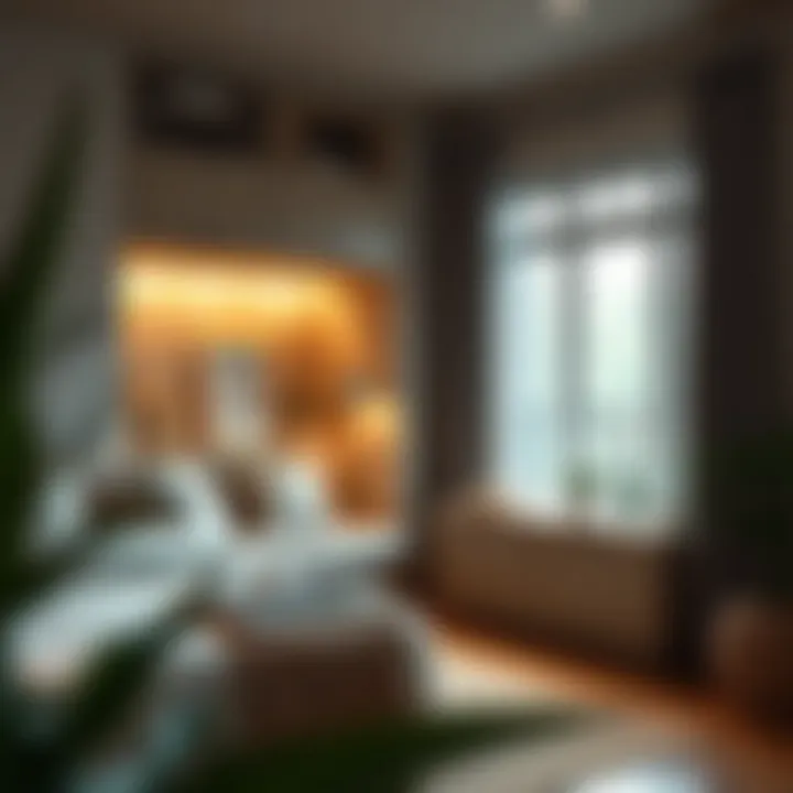 Cozy Reading Nook with Integrated Headboard Storage Cozy reading nook featuring a headboard integrated with storage