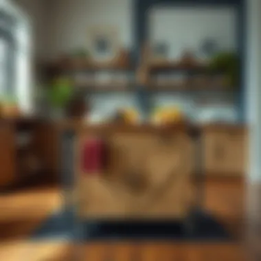 Stylish Industrial Rolling Kitchen Island Stylish industrial rolling kitchen island in a modern setting