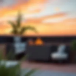 Sleek modern deck cabinet with integrated seating