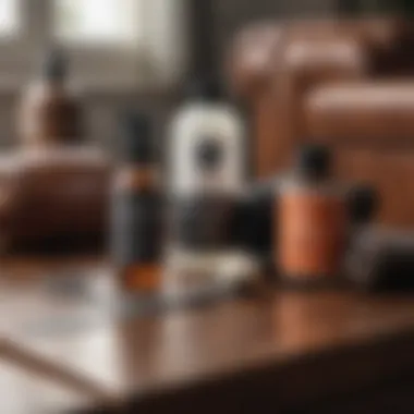 Leather Care Essentials with Kevian Cleaner Essentials tools for leather care including Kevian cleaner