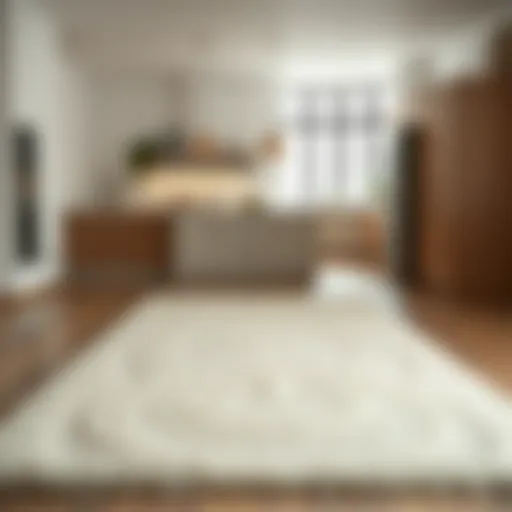 Elegant Large Kitchen Rug in a Modern Setting Elegant large kitchen rug with rubber backing in a modern kitchen setting