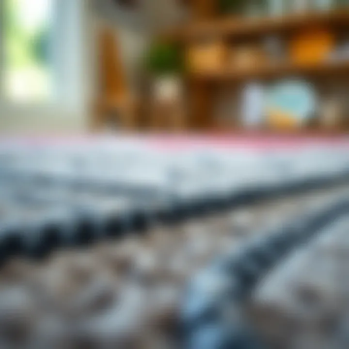 Close-Up of Rubber Backing Material Close-up of rubber backing material on a large kitchen rug