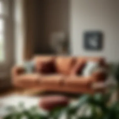 Stylish interior showcasing the Klippan sofa with decorative elements