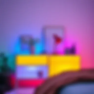 Vibrant LED Dresser LED dresser showcasing vibrant colors