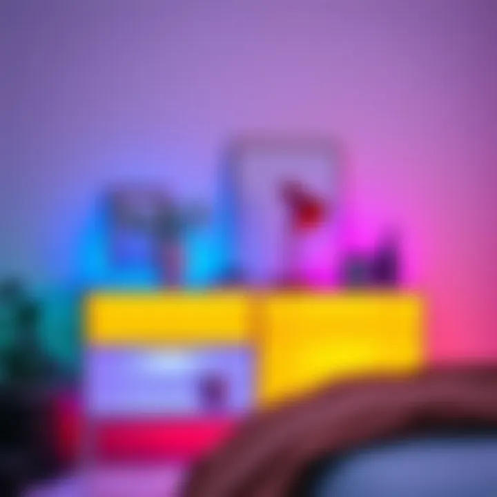 Vibrant LED Dresser LED dresser showcasing vibrant colors